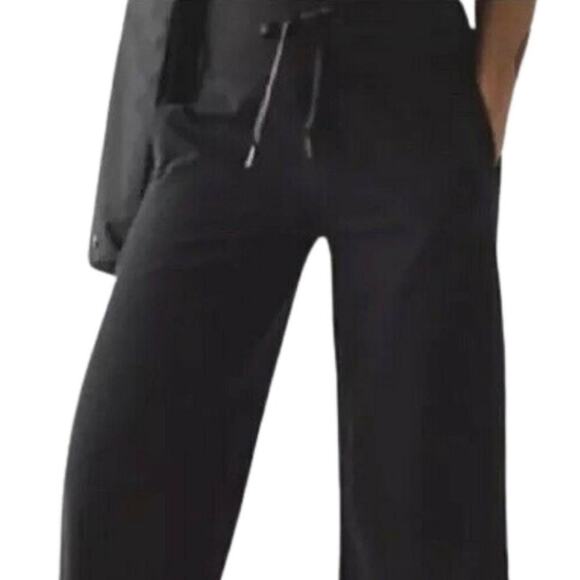 Lululemon Pin Stripe Wide Leg Cropped Yoga Lounge Pant - Picture 2 of 9